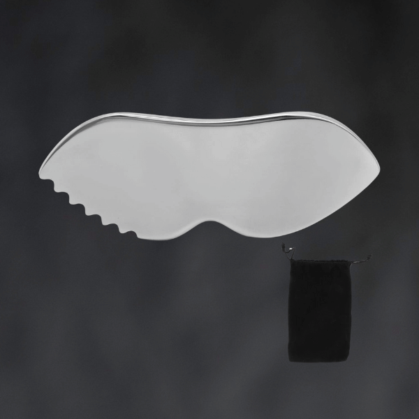 ANKROYU Gua Sha Facial Tools, Gua Sha Massage Board Comb Edge, 304 Stainless Steel Smoother Surfaces Gua Sha Tool for Body Care