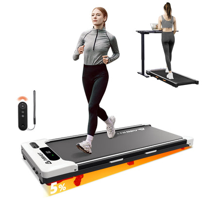 AIRHOT Under Desk Treadmill, Walking Pad 2 in 1 for Walking and Jogging, Portable Walking Treadmill with Remote Control Lanyard for Home/Office, 2.5HP Low-Noise Desk Treadmill in LED Display