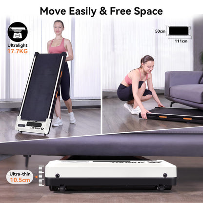 AIRHOT Under Desk Treadmill, Walking Pad 2 in 1 for Walking and Jogging, Portable Walking Treadmill with Remote Control Lanyard for Home/Office, 2.5HP Low-Noise Desk Treadmill in LED Display