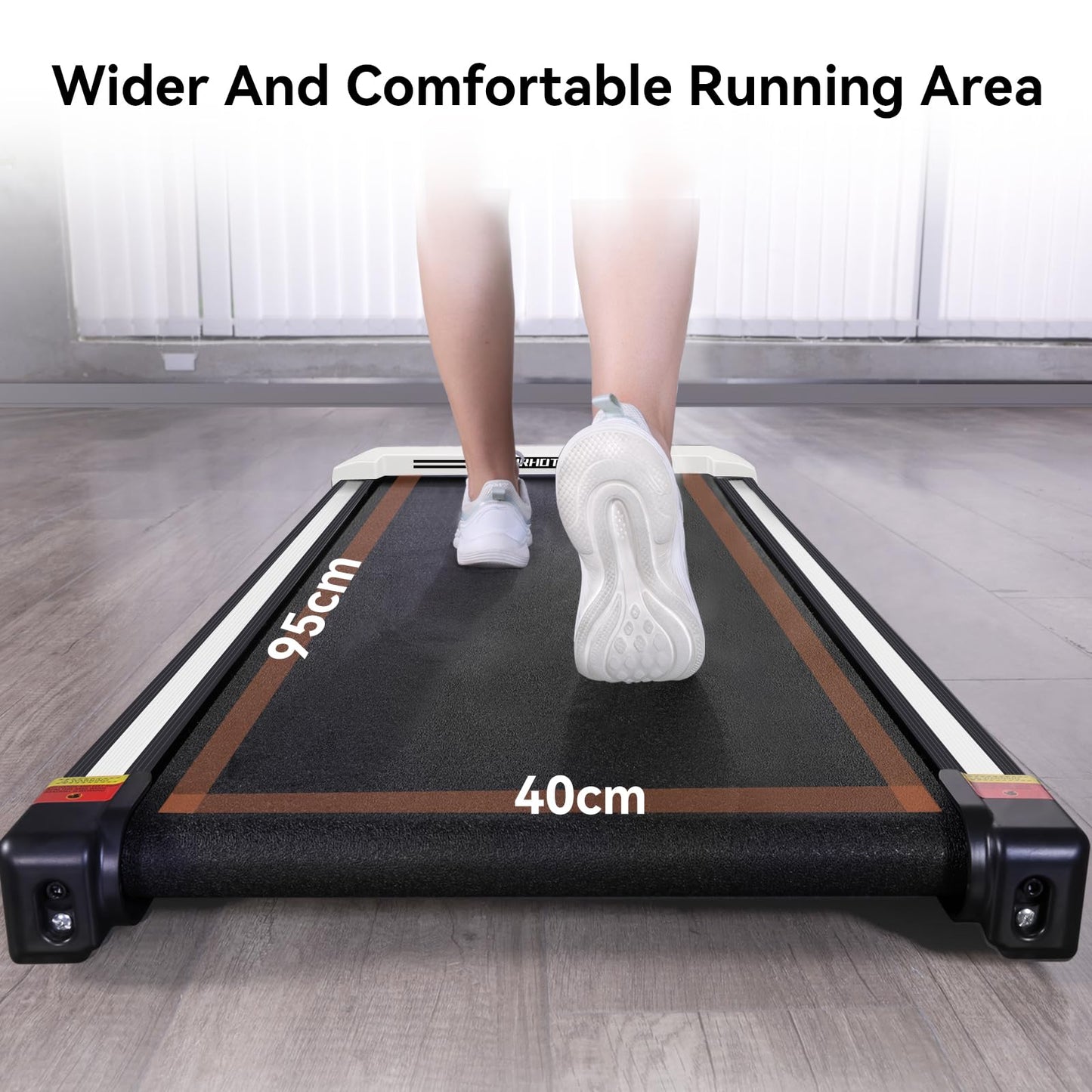 AIRHOT Under Desk Treadmill, Walking Pad 2 in 1 for Walking and Jogging, Portable Walking Treadmill with Remote Control Lanyard for Home/Office, 2.5HP Low-Noise Desk Treadmill in LED Display